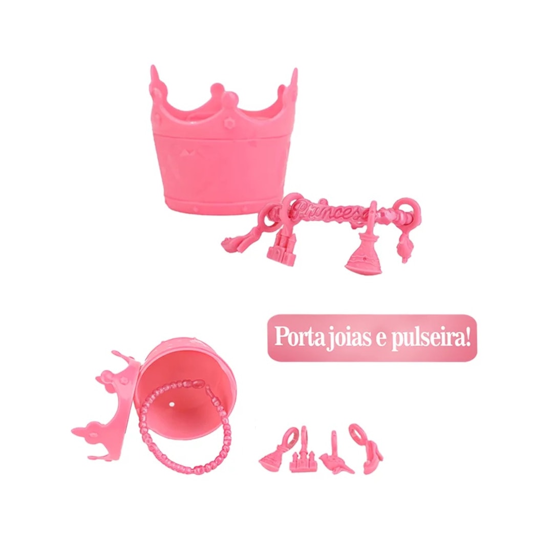 Chinelo Grendene Disney Princesas Surprise 22730 Rosa/Rosa