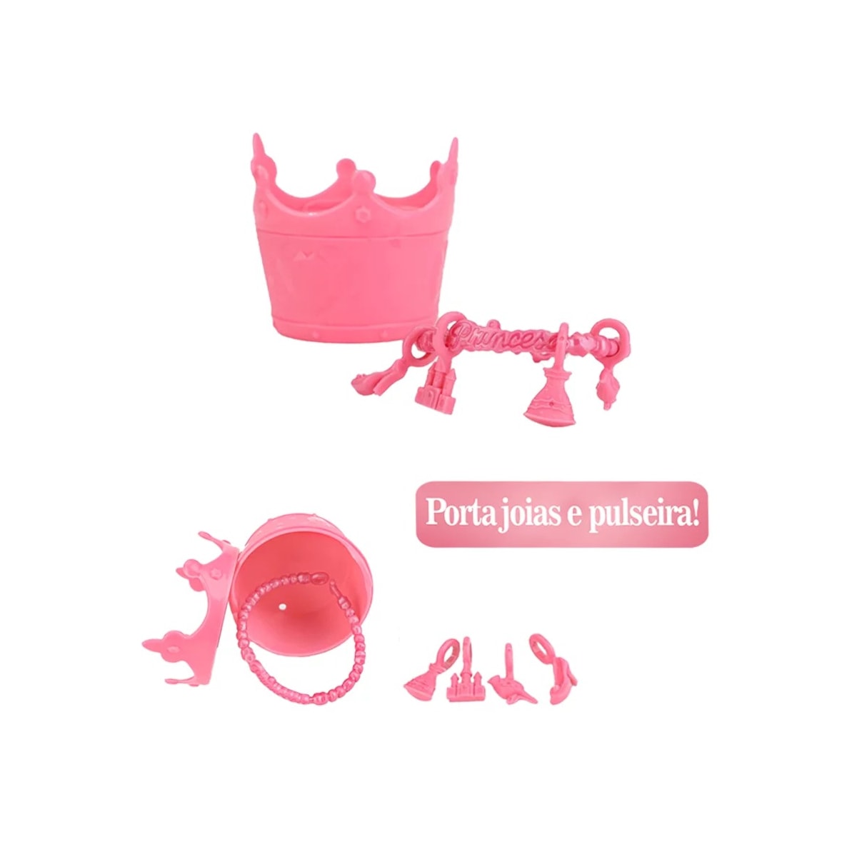Chinelo Grendene Disney Princesas Surprise 22730 Rosa/Rosa