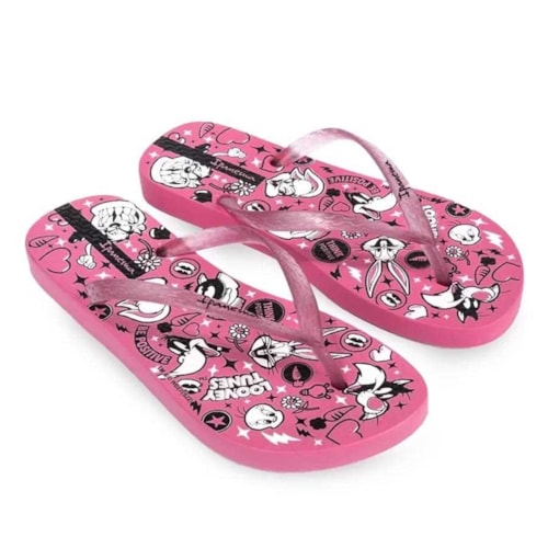 Chinelo Grendene Infantil Kids 26900 Rosa/Branco