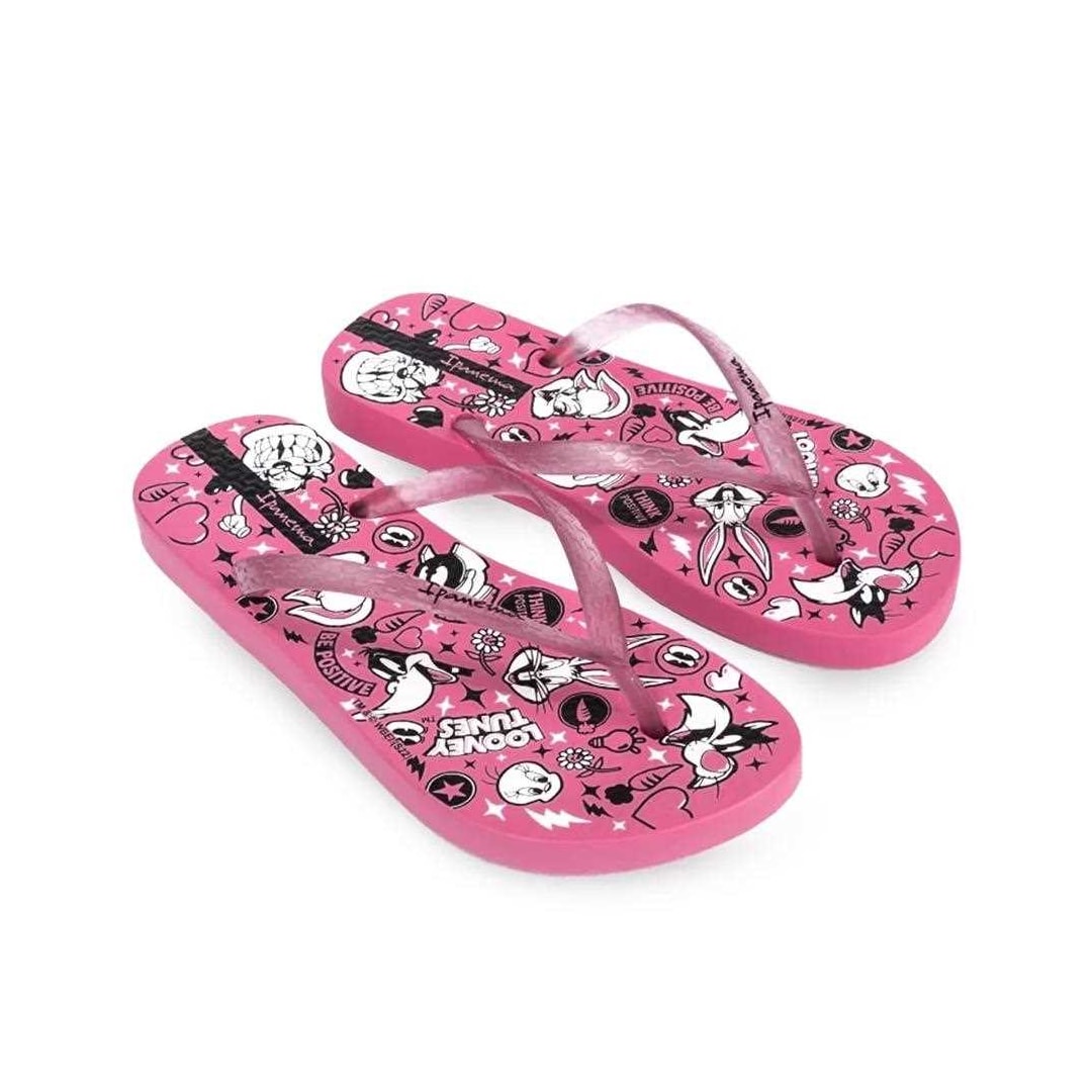 Chinelo Grendene Infantil Kids 26900 Rosa/Branco