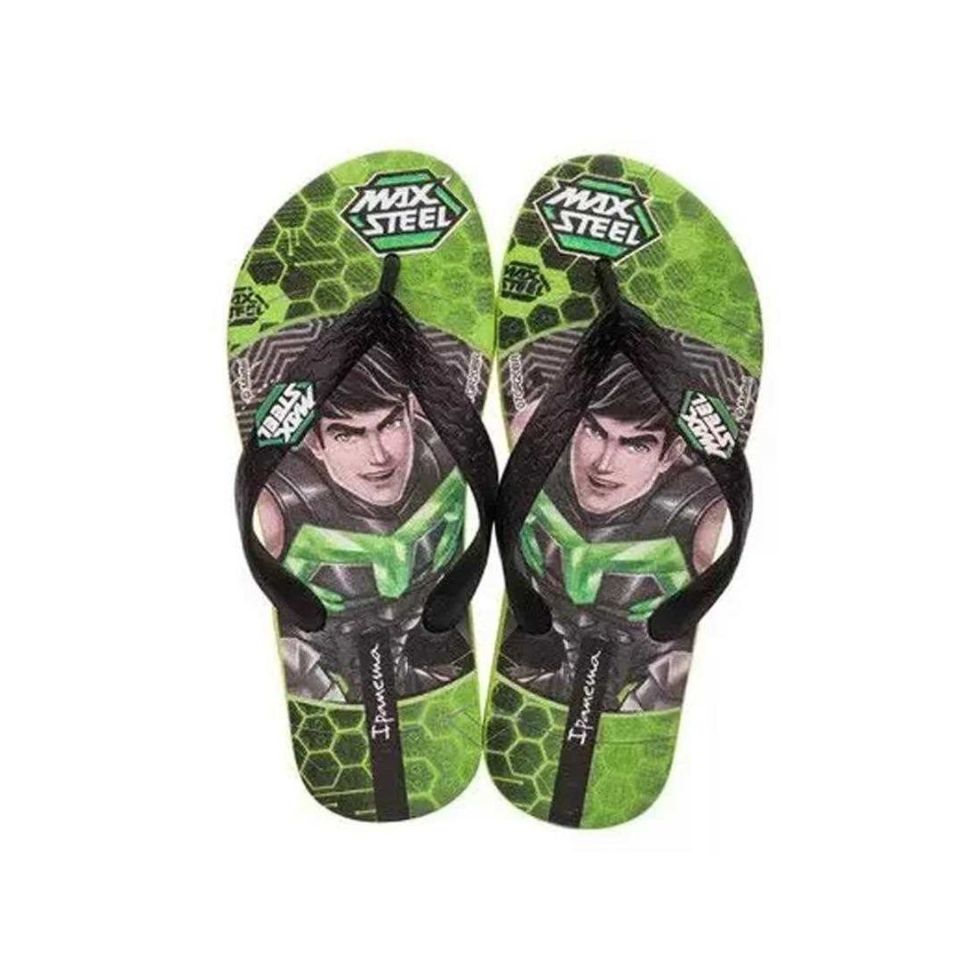 Chinelo Grendene Ipanema Max Steel Menino 26048 Verde/Preto