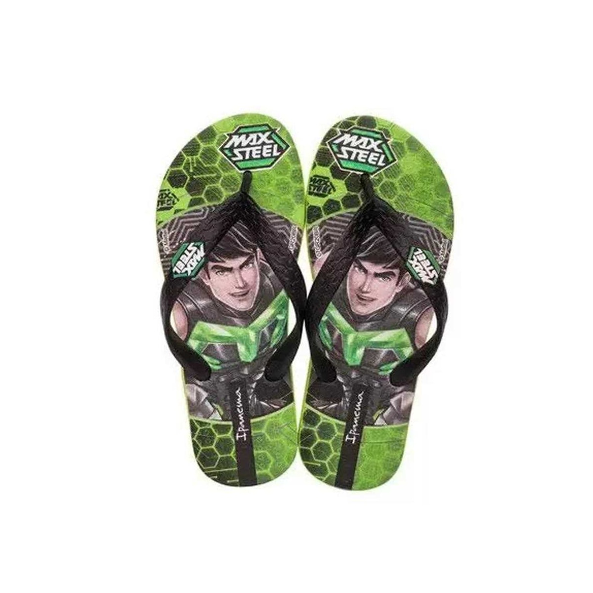 Chinelo Grendene Ipanema Max Steel Menino 26048 Verde/Preto Chinelo Grendene Ipanema Max Steel Menino 26048 Verde/Preto