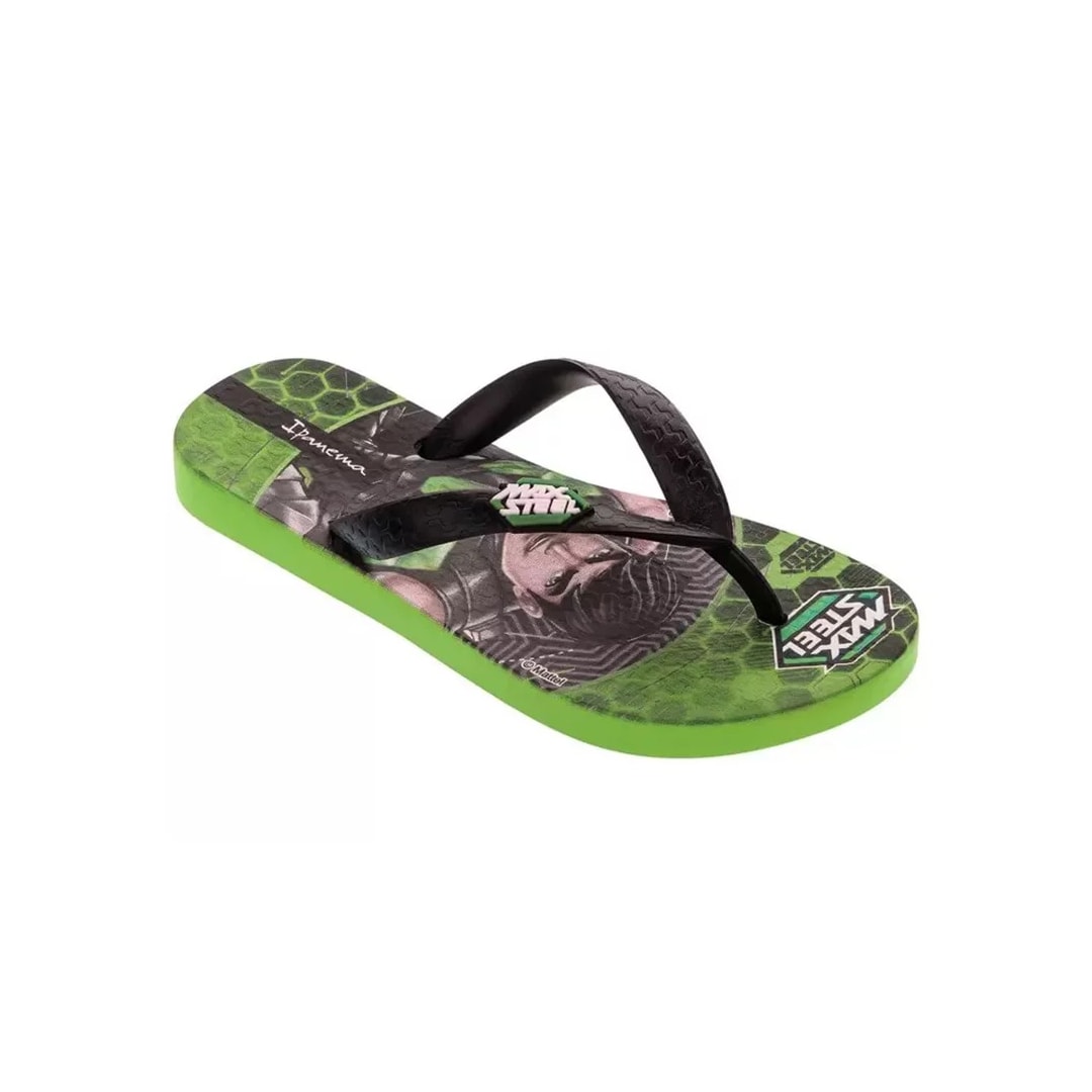 Chinelo Grendene Ipanema Max Steel Menino 26048 Verde/Preto