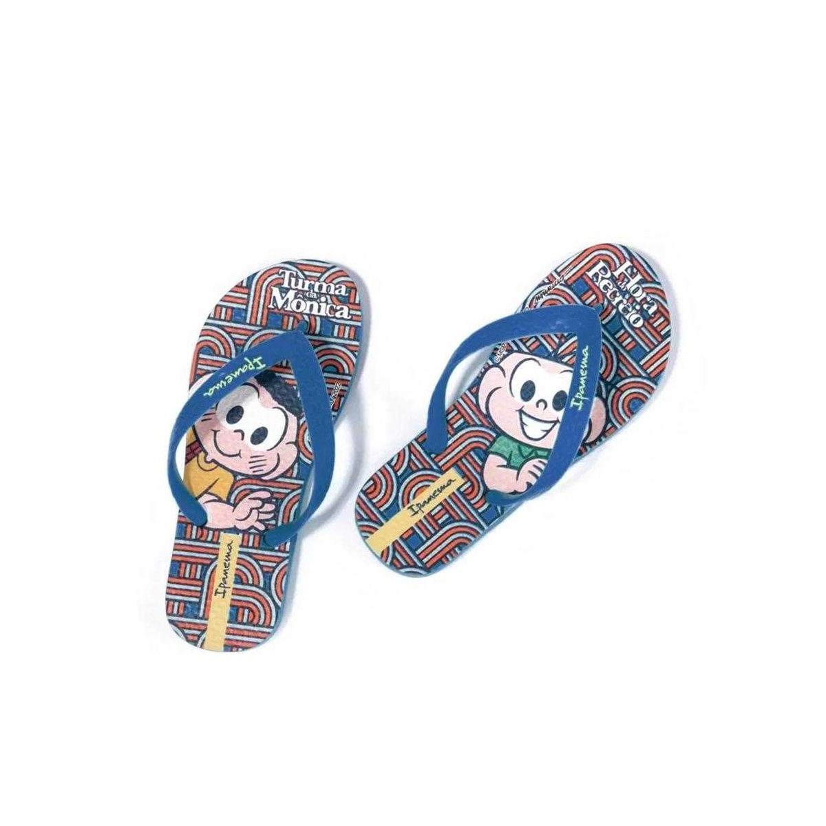 Chinelo Grendene Ipanema Turma da Monica Azul/Vermelho