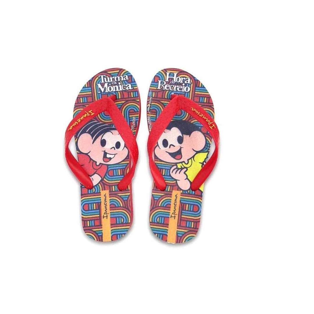 Chinelo Grendene Ipanema Turma da Monica Vermelho/Amarelo