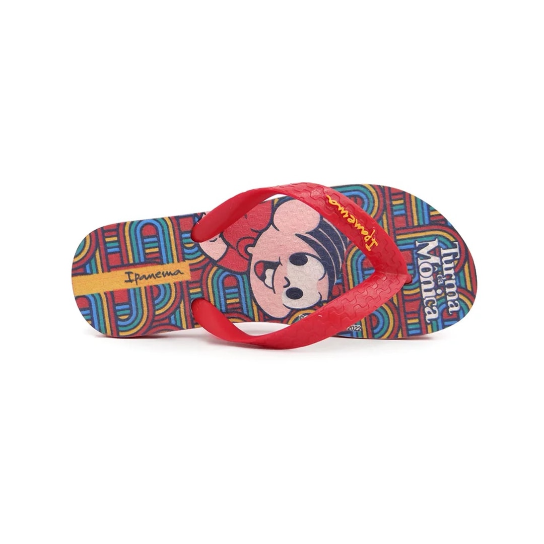 Chinelo Grendene Ipanema Turma da Monica Vermelho/Amarelo