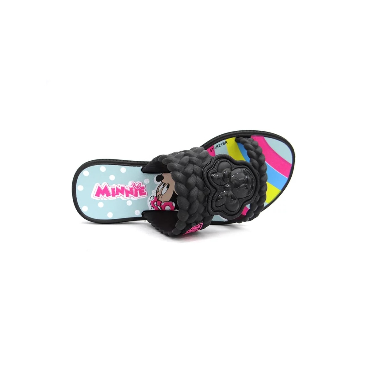 Chinelo Grendene Minnie Mini Geladeira Menina 22491 Preto/Preto/Verde Chinelo Grendene Minnie Mini Geladeira Menina 22491 Preto/Preto/Verde