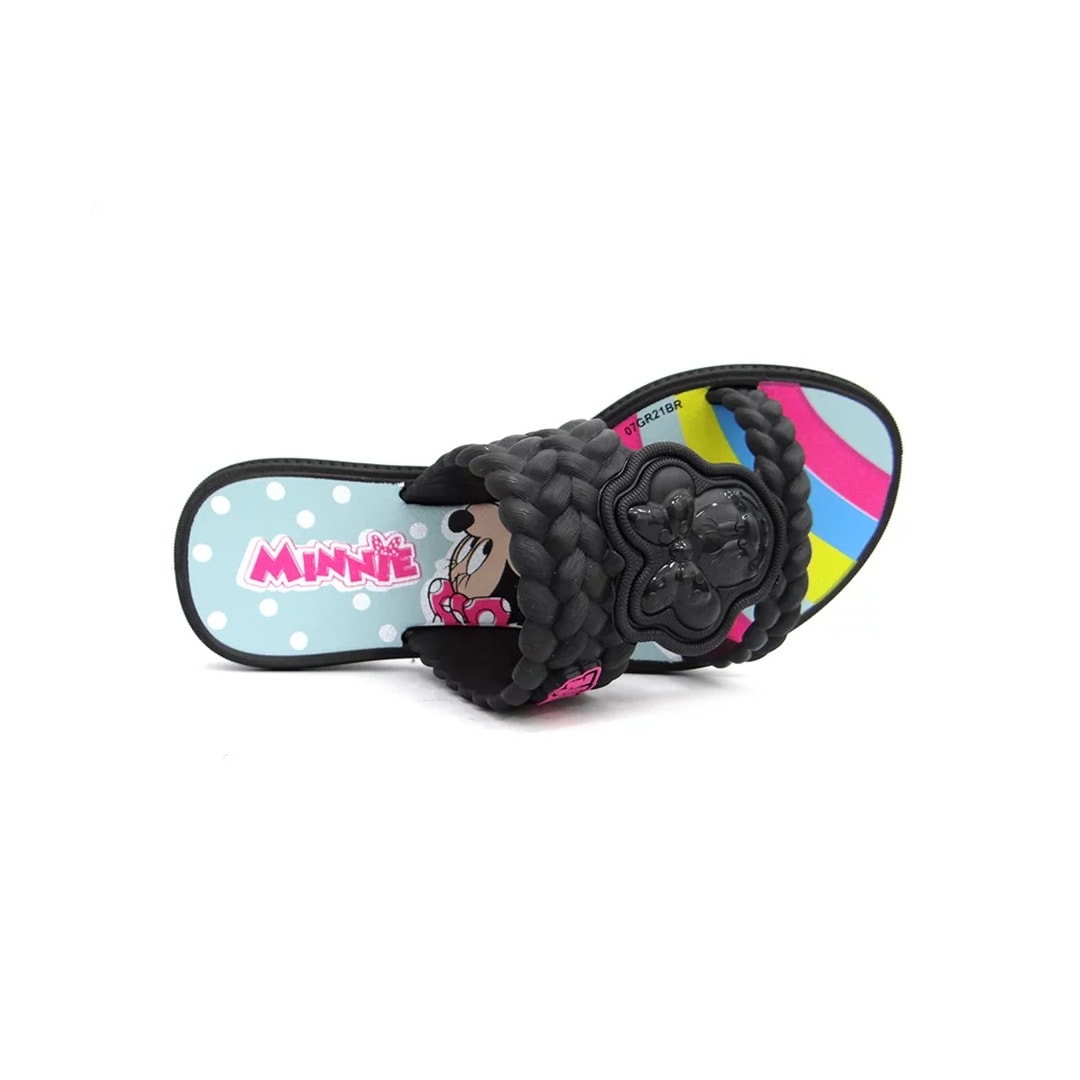 Chinelo Grendene Minnie Mini Geladeira Menina 22491 Preto/Preto/Verde Chinelo Grendene Minnie Mini Geladeira Menina 22491 Preto/Preto/Verde