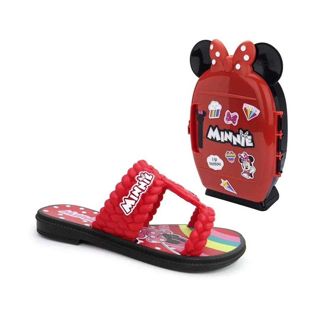 Chinelo Grendene Minnie Mini Geladeira Menina 22491 Preto/Vermelho Chinelo Grendene Minnie Mini Geladeira Menina 22491 Preto/Vermelho