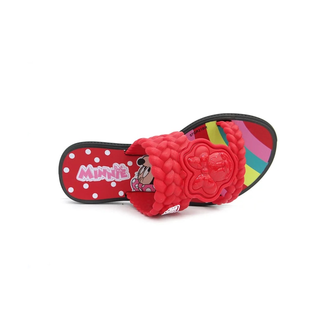 Chinelo Grendene Minnie Mini Geladeira Menina 22491 Preto/Vermelho