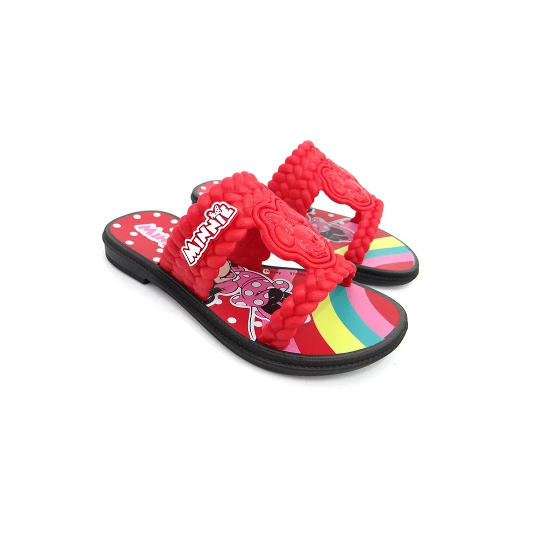 Chinelo Grendene Minnie Mini Geladeira Menina 22491 Preto/Vermelho