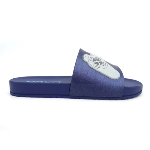 Chinelo Grendene Playstation Play One Slide Menino 22503 Azul/Azul/Cinza