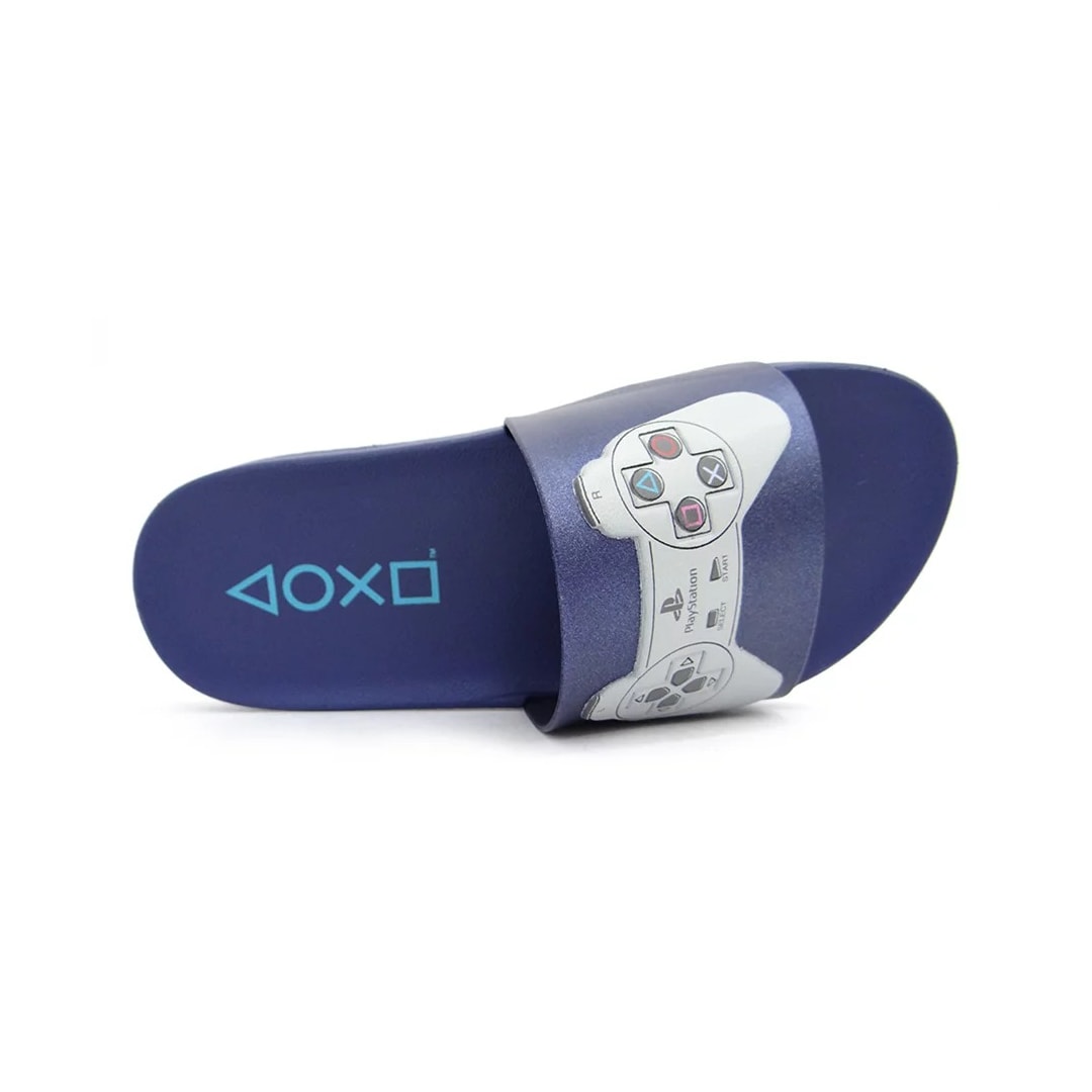 Chinelo Grendene Playstation Play One Slide Menino 22503 Azul/Azul/Cinza