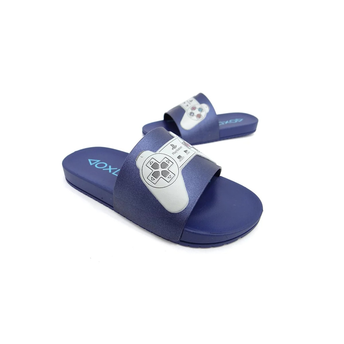 Chinelo Grendene Playstation Play One Slide Menino 22503 Azul/Azul/Cinza Chinelo Grendene Playstation Play One Slide Menino 22503 Azul/Azul/Cinza