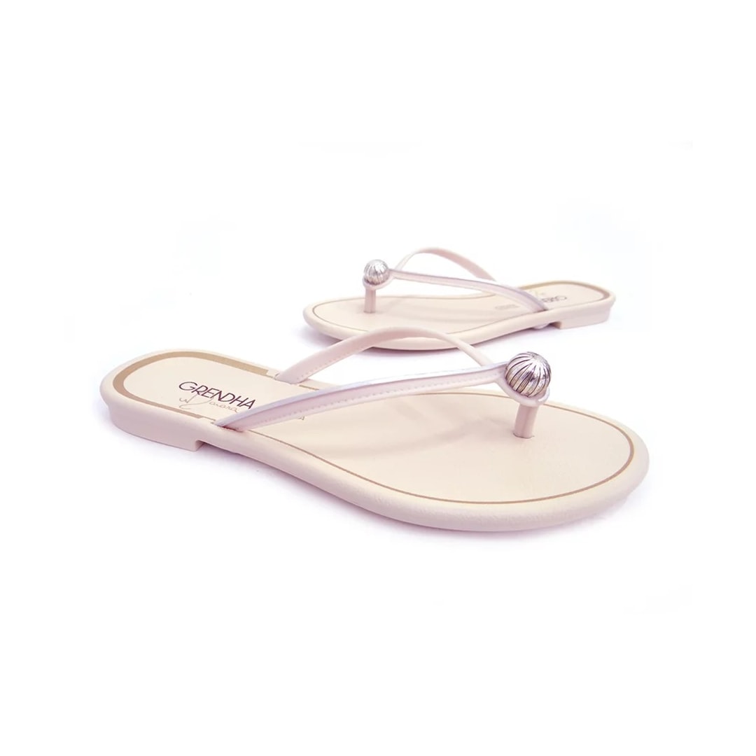 Chinelo Grendene Rasteira Grendha Maiara 18365 Off White