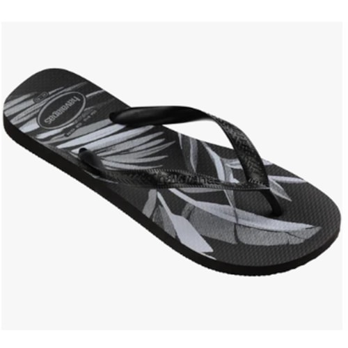 Detalhe - Chinelo Havaianas Aloha Preto/Cinza