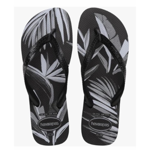 Chinelo Havaianas Aloha Preto/Cinza