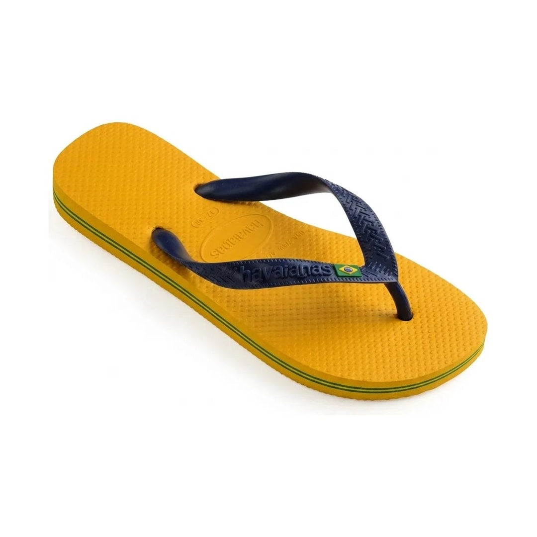 Chinelo Havaianas Brasil Amarelo Pop/Marinho Chinelo Havaianas Brasil Amarelo Pop/Marinho