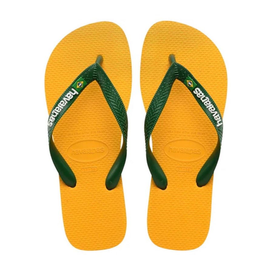 Chinelo Havaianas Brasil Logo Fc Amarelo