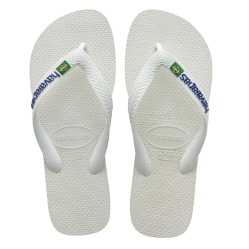 Chinelo Havaianas Brasil Logo Fc Branco