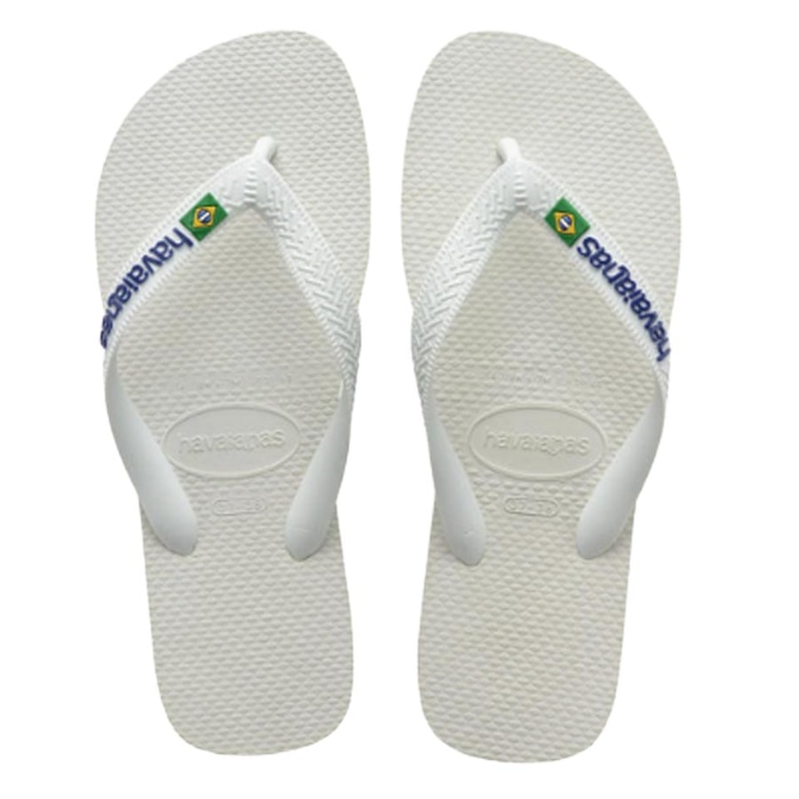 Chinelo Havaianas Brasil Logo Fc Branco