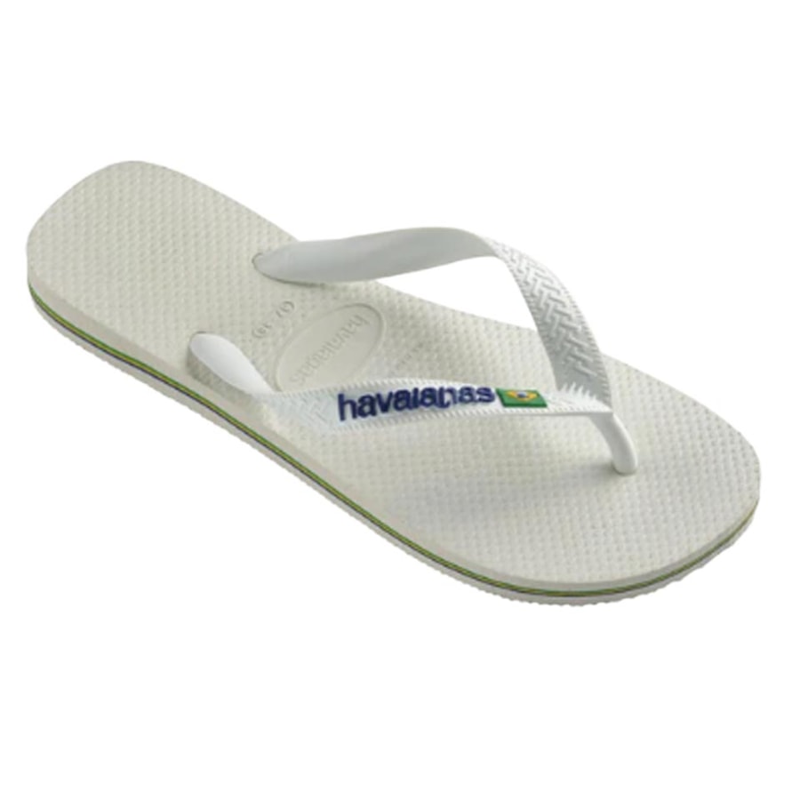 Chinelo Havaianas Brasil Logo Fc Branco