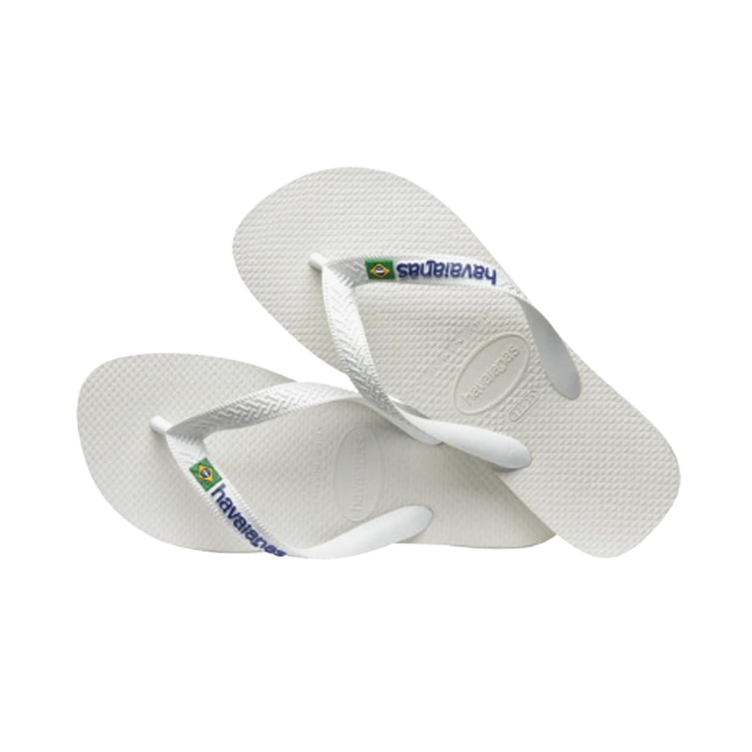 Chinelo Havaianas Brasil Logo Fc Branco