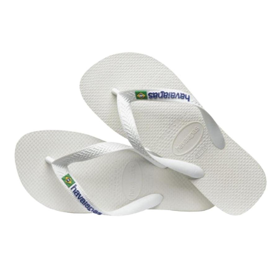 Chinelo Havaianas Brasil Logo Fc Branco