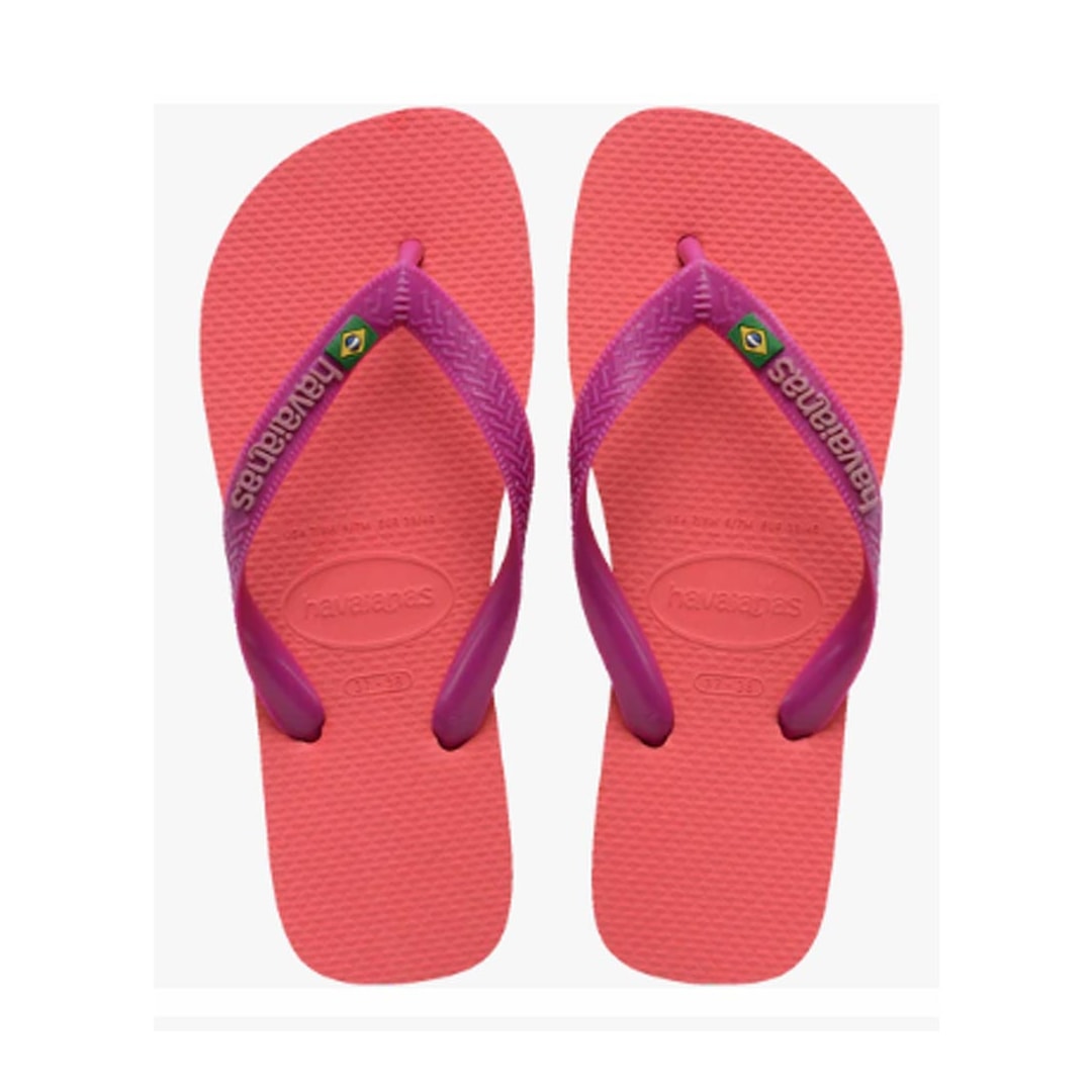 Chinelo Havaianas Brasil Logo Fc Coral Chinelo Havaianas Brasil Logo Fc Coral