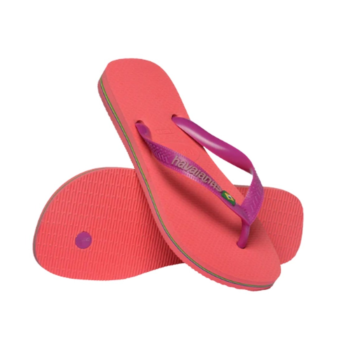 Chinelo Havaianas Brasil Logo Fc Coral