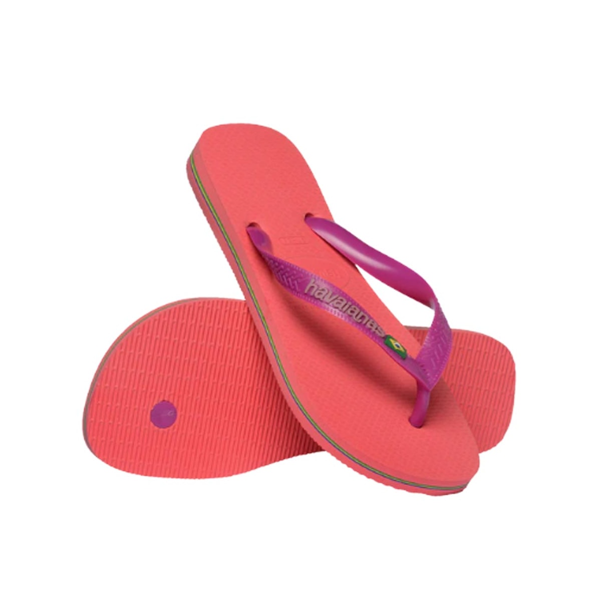 Chinelo Havaianas Brasil Logo Fc Coral