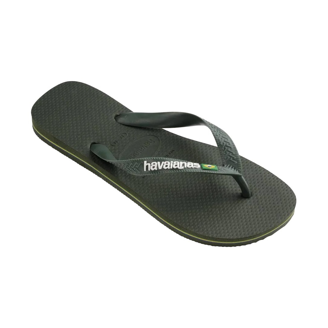 Chinelo Havaianas Brasil Logo Fc Verde Oliva