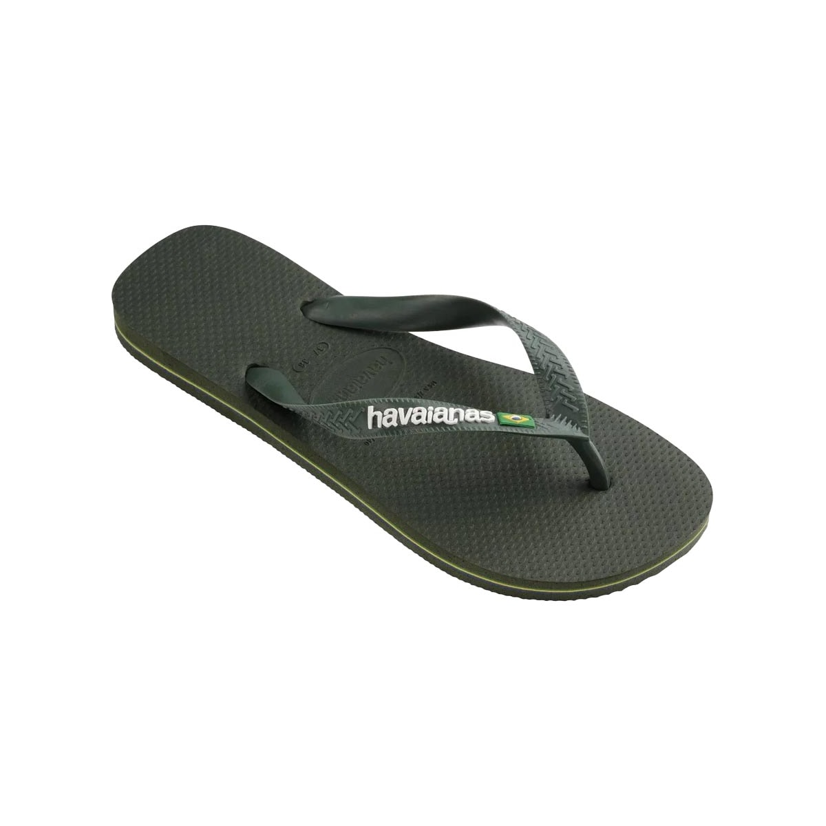 Chinelo Havaianas Brasil Logo Fc Verde Oliva