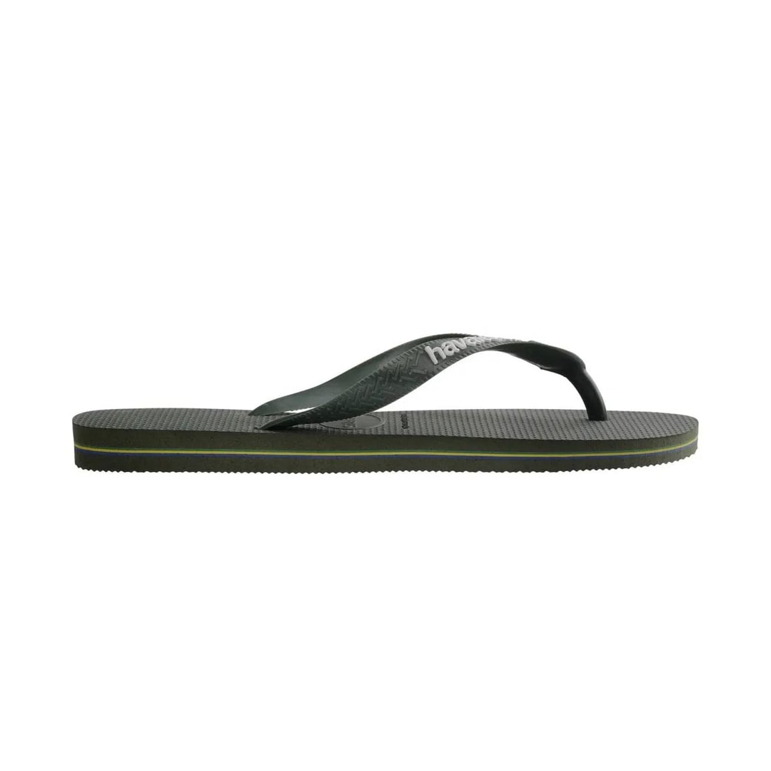 Chinelo Havaianas Brasil Logo Fc Verde Oliva
