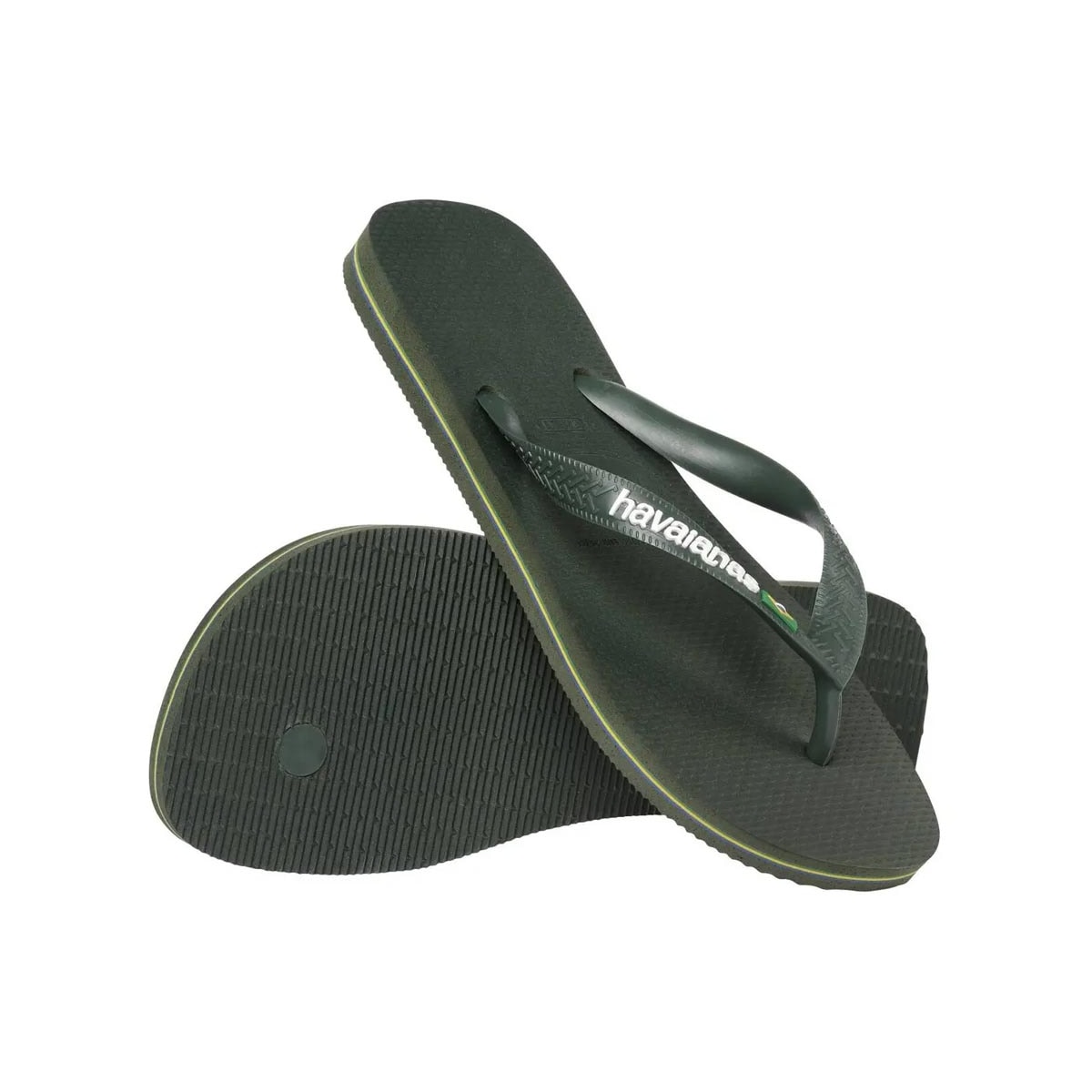 Chinelo Havaianas Brasil Logo Fc Verde Oliva