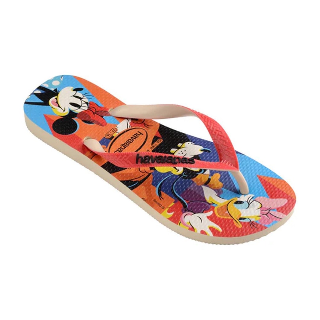 Chinelo Havaianas De Dedo Disney Stylish Bege Palha
