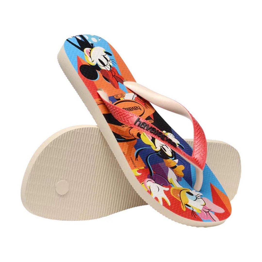 Chinelo Havaianas De Dedo Disney Stylish Bege Palha