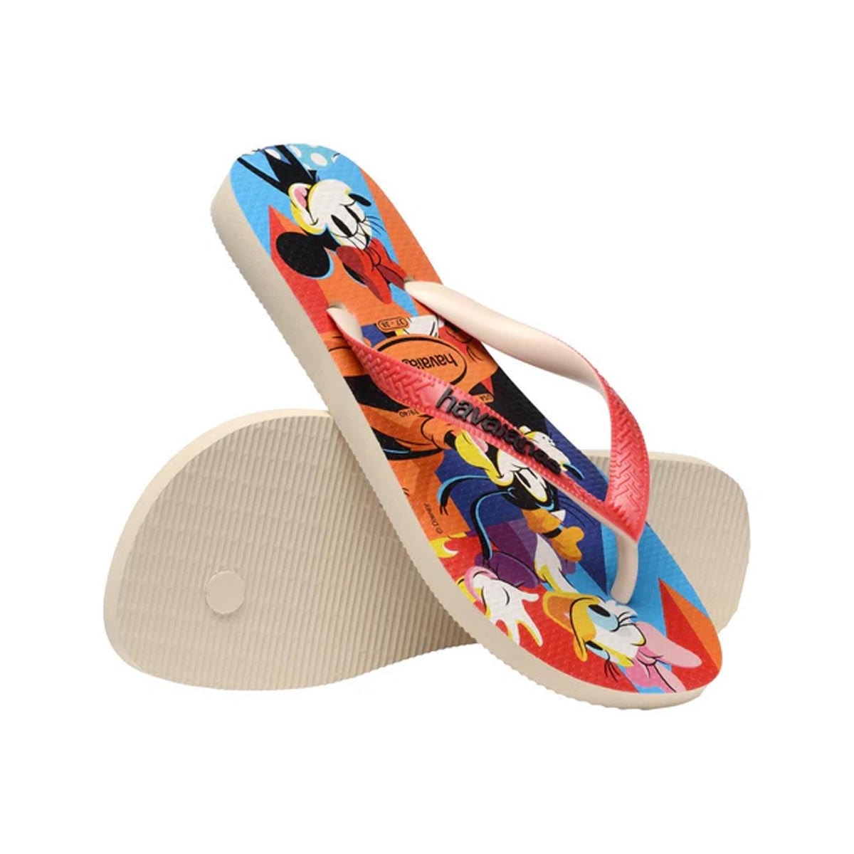 Chinelo Havaianas De Dedo Disney Stylish Bege Palha