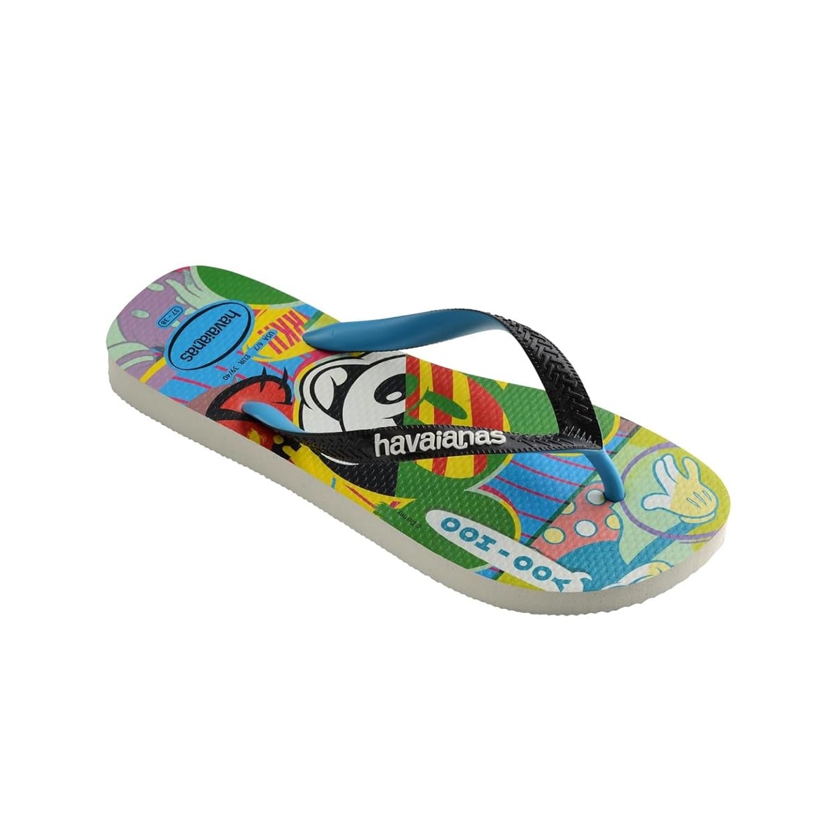 Chinelo Havaianas De Dedo Disney Stylish Bege Palha/Preto