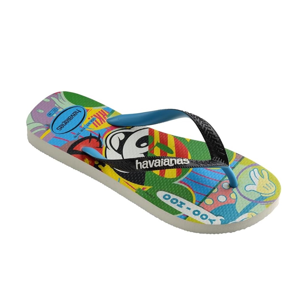Chinelo Havaianas De Dedo Disney Stylish Bege Palha/Preto
