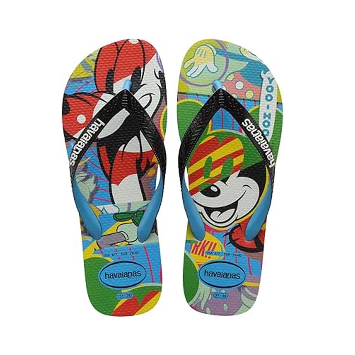 Chinelo Havaianas De Dedo Disney Stylish Bege Palha/Preto