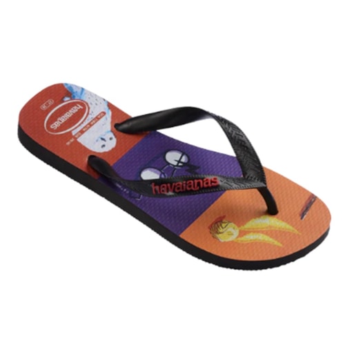 Detalhe - Chinelo Havaianas De Dedo Harry Potter Preto