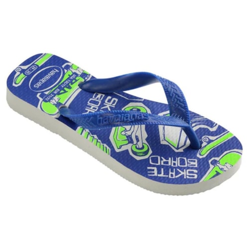 Detalhe - Chinelo Havaianas De Dedo Kids Athletic Branco