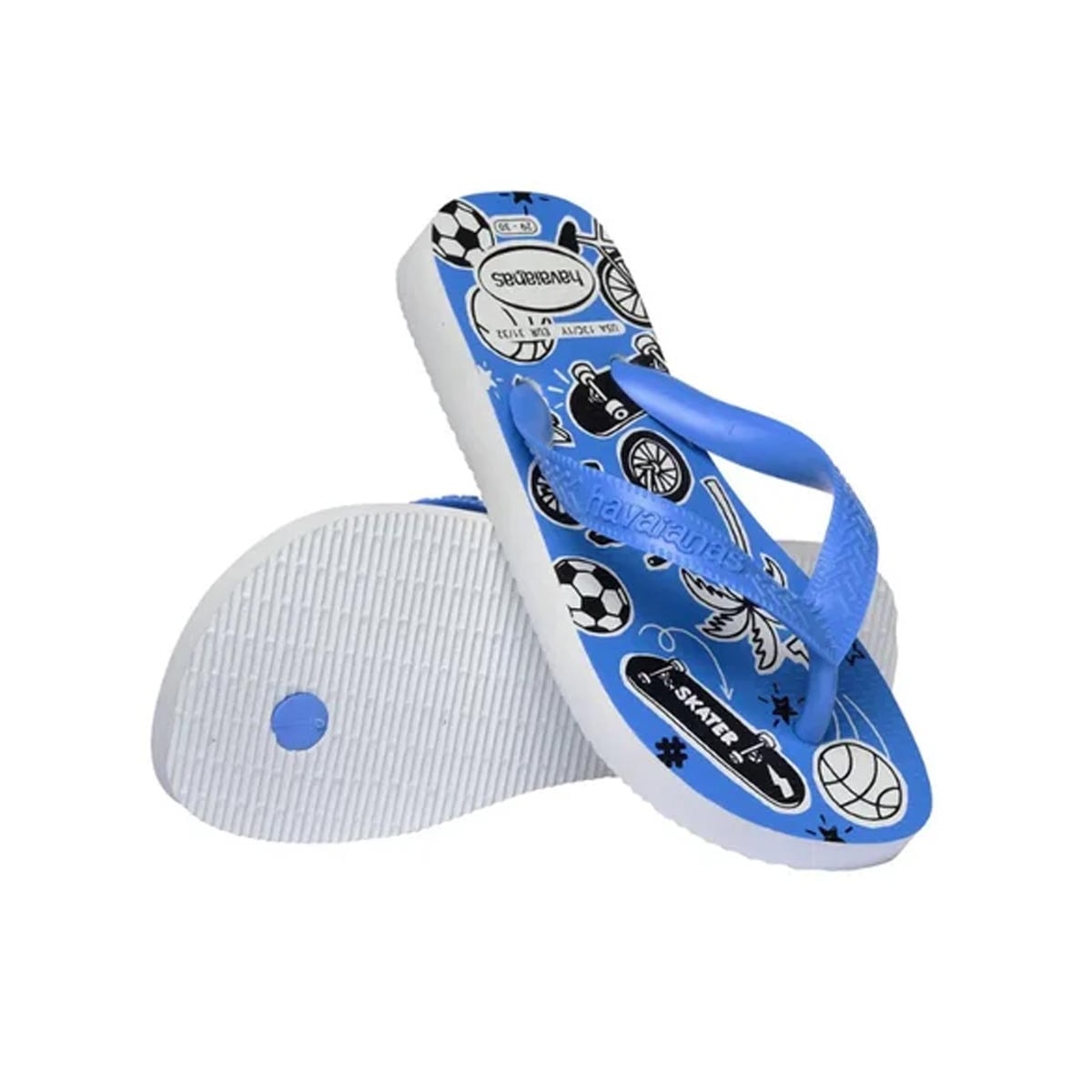 Chinelo Havaianas De Dedo Kids Athletic Branco/Azul