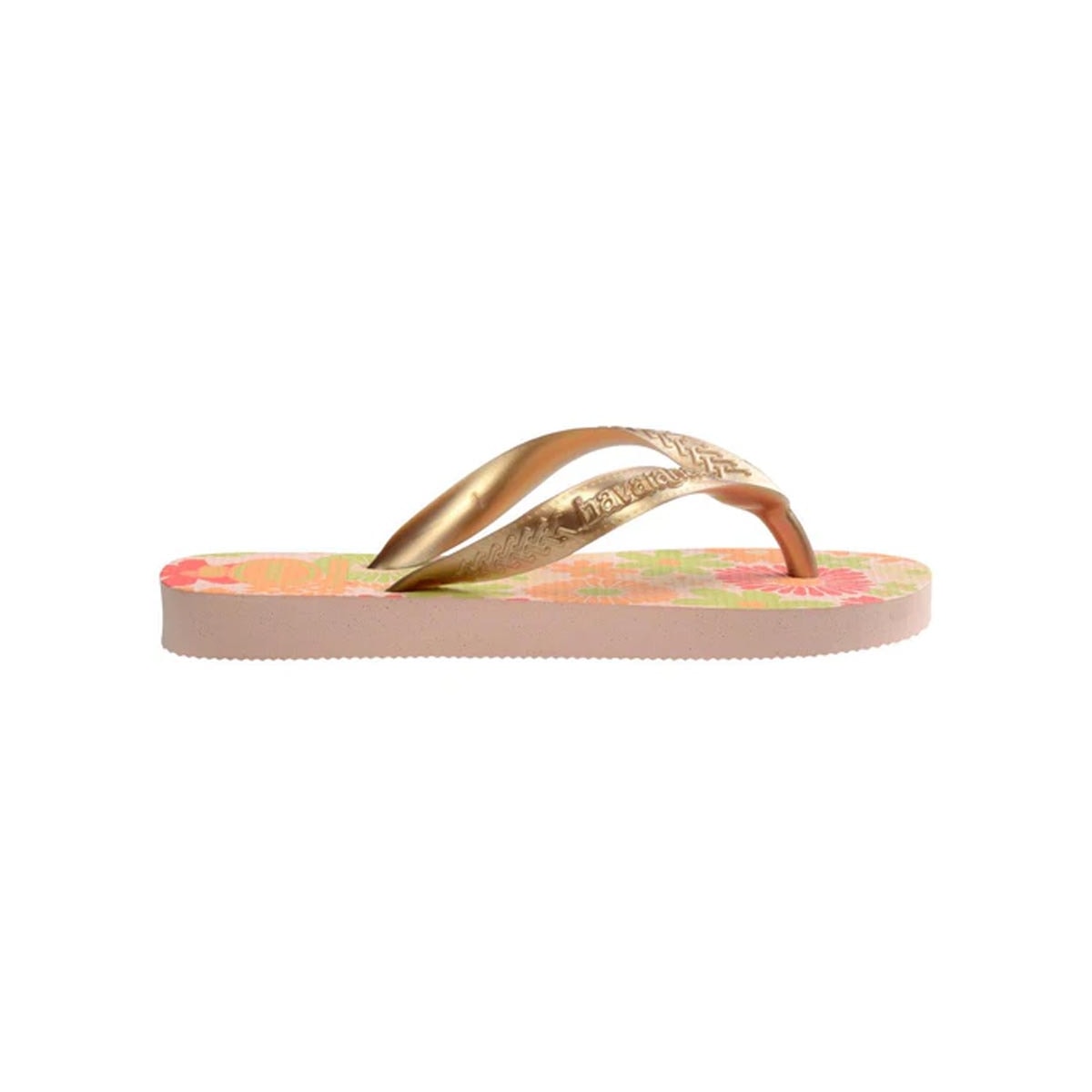 Chinelo Havaianas De Dedo Kids Flores Rosa Ballet