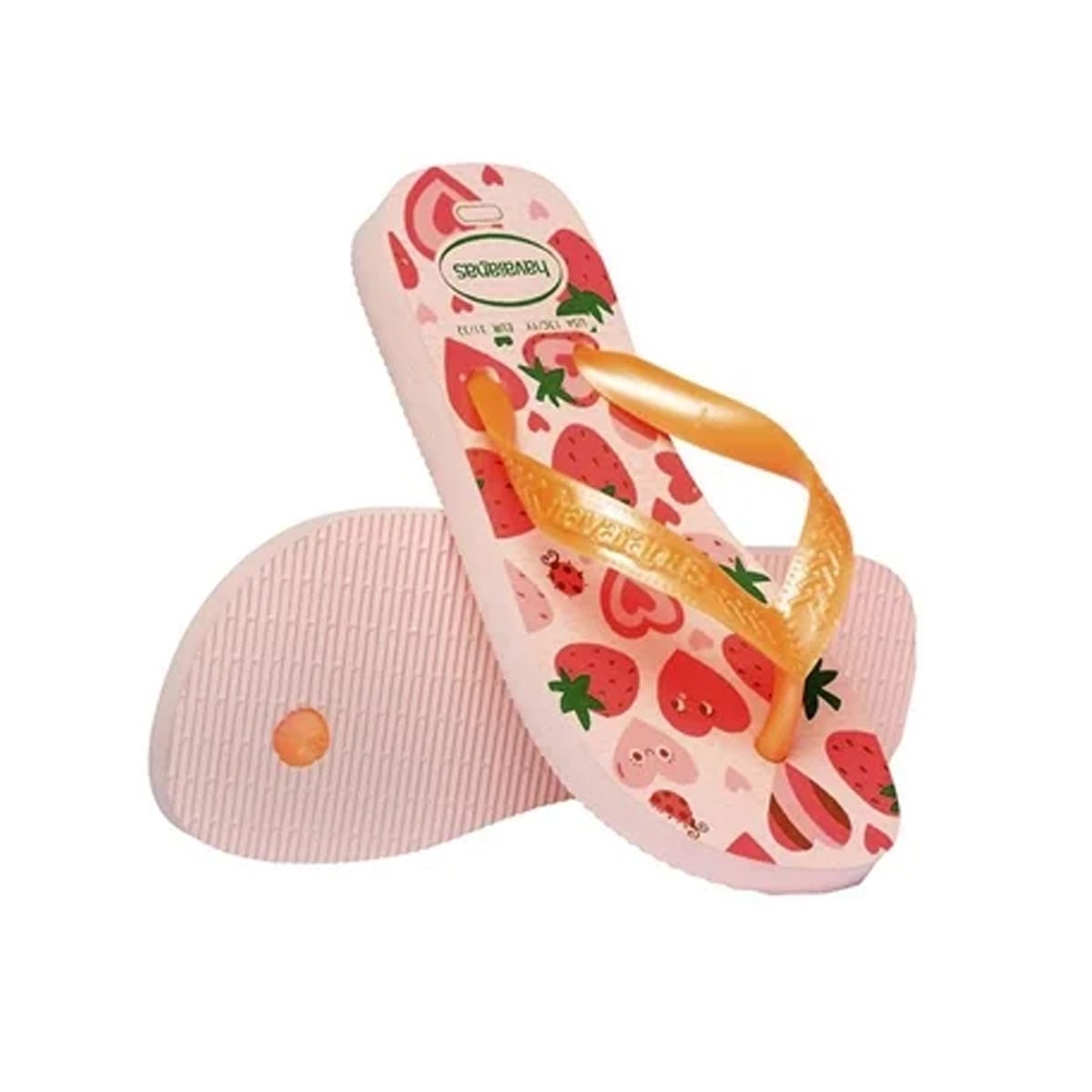Chinelo Havaianas De Dedo Kids Flores Rosa Confete