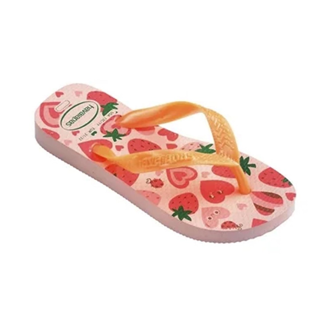 Chinelo Havaianas De Dedo Kids Flores Rosa Confete