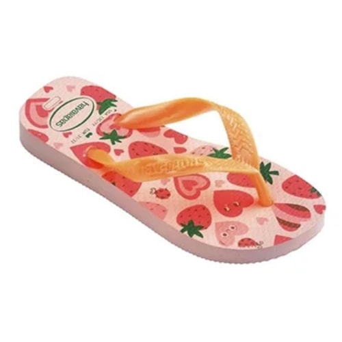 Detalhe - Chinelo Havaianas De Dedo Kids Flores Rosa Confete