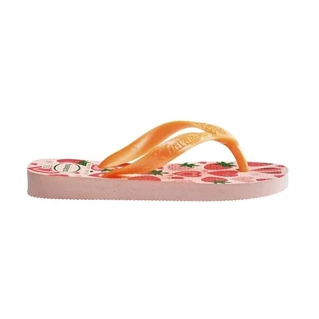 Chinelo Havaianas De Dedo Kids Flores Rosa Confete