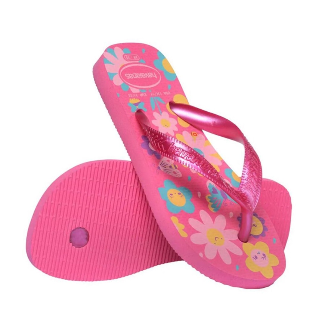 Chinelo Havaianas De Dedo Kids Flores Rosa Flux Chinelo Havaianas De Dedo Kids Flores Rosa Flux